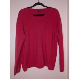 Yorn 100% Extra Fine Luxury Cashmere Bright Pink Sweater XL